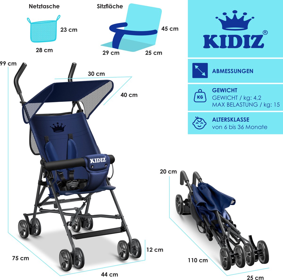 blauw buggy
