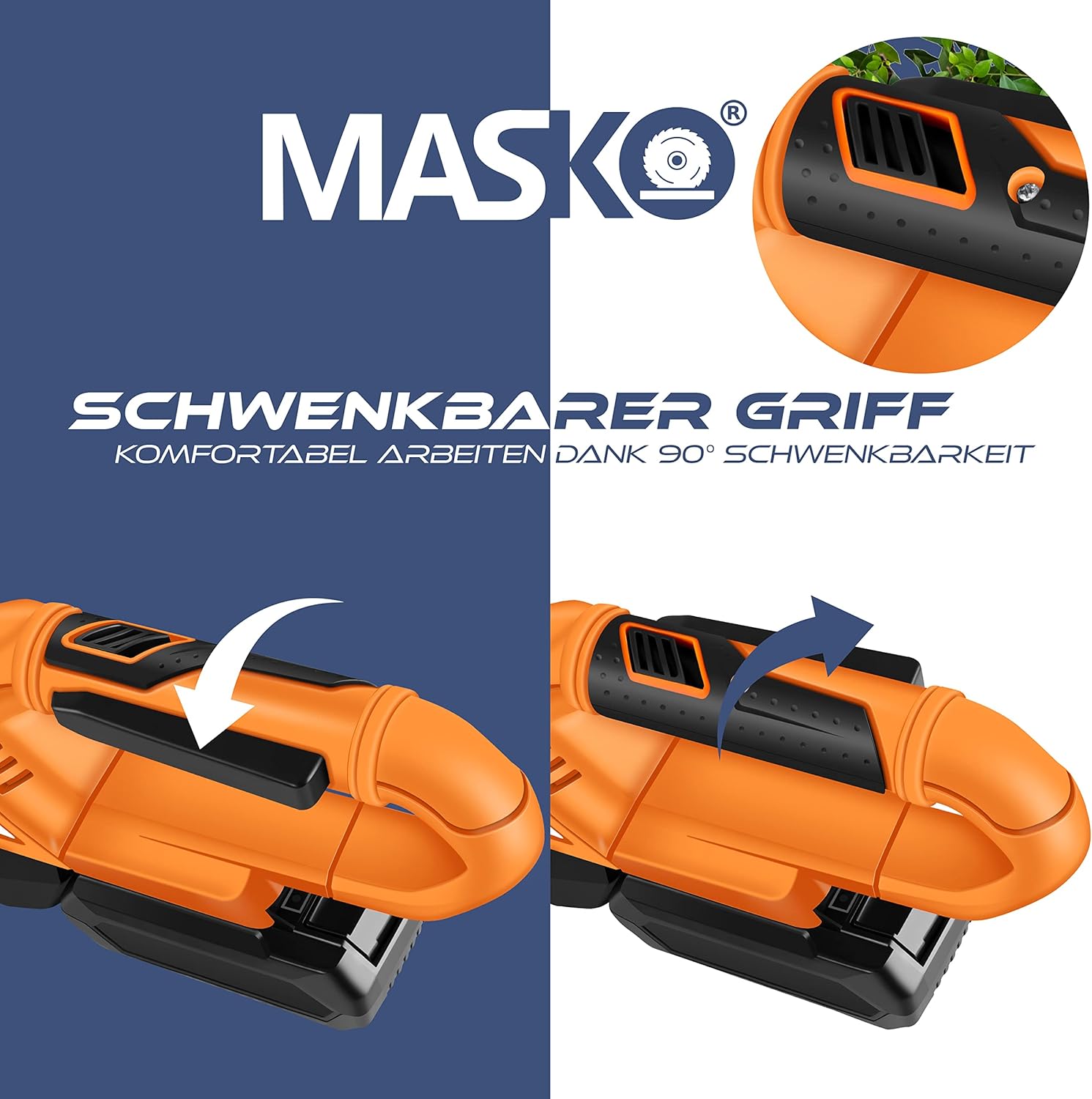 Accu heggenschaar - 57cm snijlengte - incl. handschoenen, beschermhoes en 21 V accu 2,0 Ah accu met oplader - Afbeelding 6