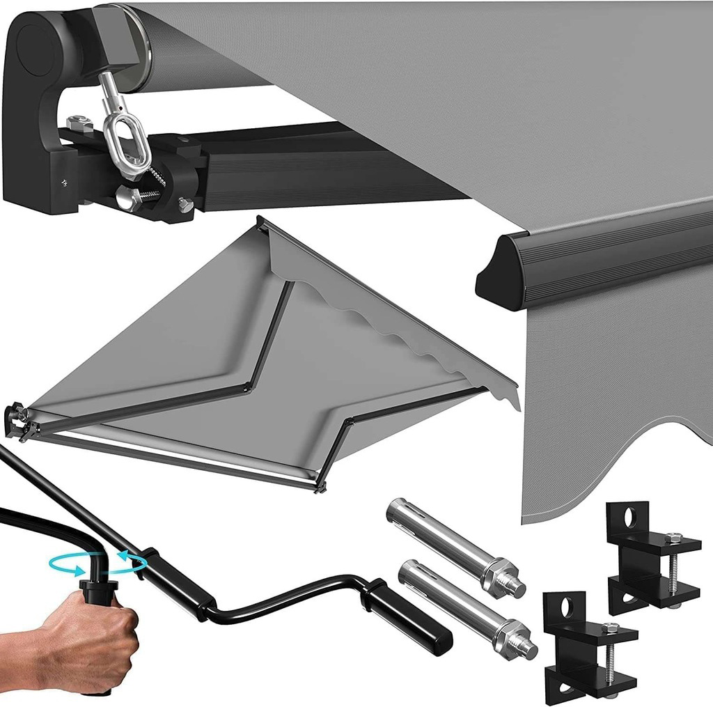 Zonnescherm - luifel - knikarmscherm - beige - 250x200 cm