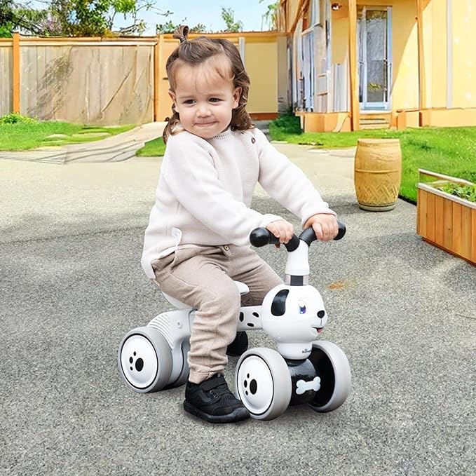 Loopfiets dalmatiër - 10 t/m 36 maanden - kinderfiets - wit met zwart - Afbeelding 6