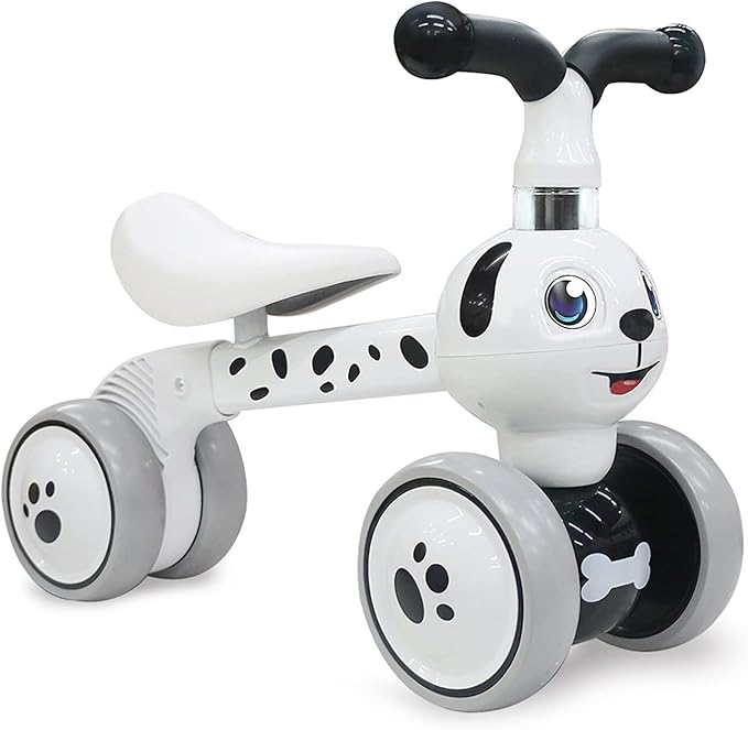 Loopfiets dalmatiër - 10 t/m 36 maanden - kinderfiets - wit met zwart