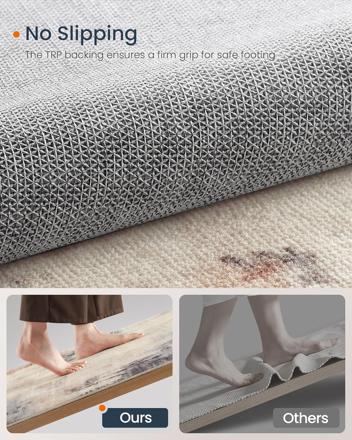 Vloerkleed abstract - 140x200 cm - laagpolig - antislip - grijstinten - TAR039G02 - Afbeelding 3