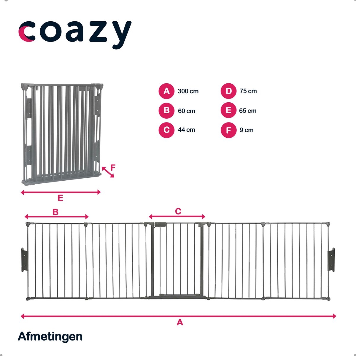Haardscherm 300cm - openhaard hek - veiligheidshek - kachelhek - wit - metaal - Afbeelding 8