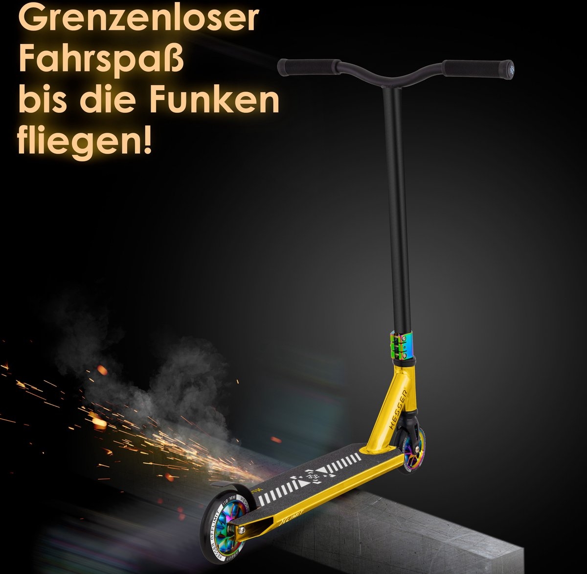 Stuntstep X-Limit-Pro 360° volwassenen en kinderen - abec lagers en 110 mm wielen - max 100 kg - Afbeelding 10