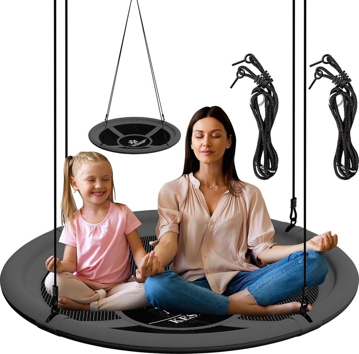 Nestschommel 120 cm - ronde schommel - max 300 kg - verstelbaar / tuinschommel / kinderschommel