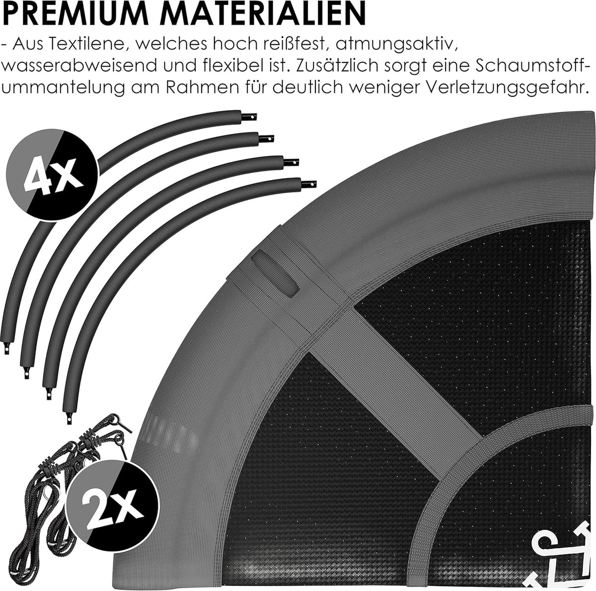 Nestschommel 120 cm - ronde schommel - max 300 kg - verstelbaar / tuinschommel / kinderschommel - Afbeelding 5