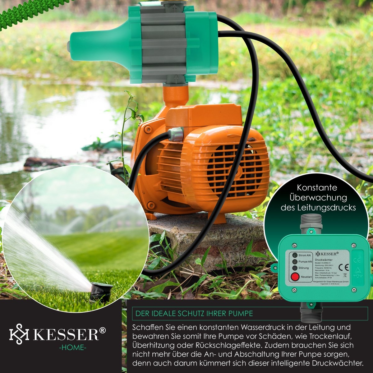 Elektronische drukschakelaar voor waterpomp en dompelpomp - automatische pomp schakelaar - Afbeelding 6