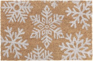 deurmat kokos - sneeuwvlokken - 60 x 40 cm - antislip - binnen - buiten
