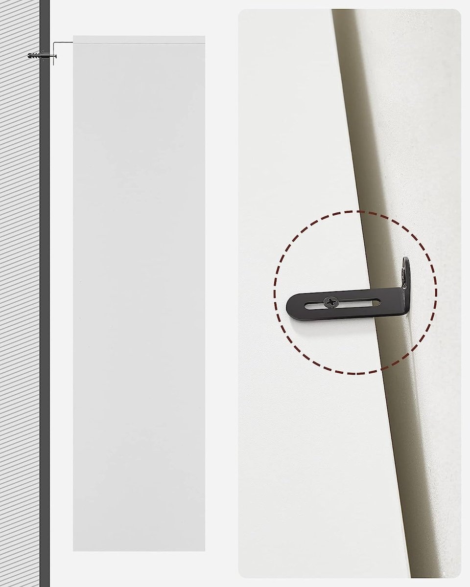 Boekenkast / opberkast klein - hoogte 93 cm - 3 planken - wit - LBC106T14 - Afbeelding 7