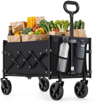 Bolderkar - transportkar - opvouwbaar – max150 kg – donkergrijs – gfw909g01