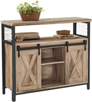 Dressoir - 100x80 cm - keukenkast - Opbergkast - hout met stalen frame - LSC092B50