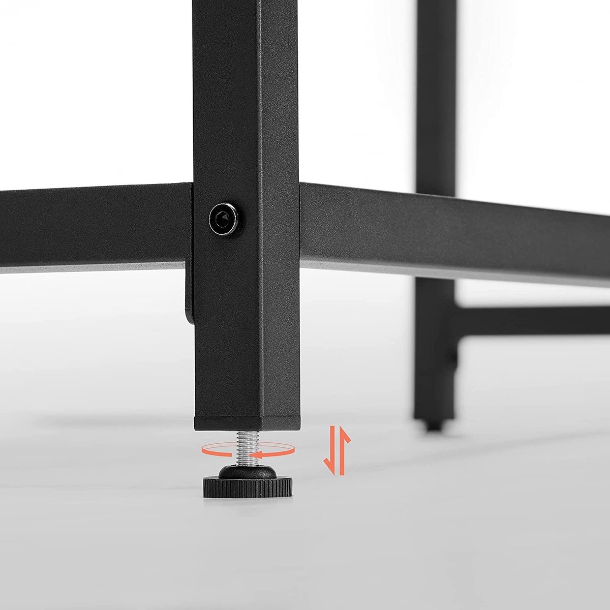 Computerbureau - bureautafel - 120 x 60 x 75 cm - metaal met hout - grijs met zwart - LWD039B02 - Afbeelding 6