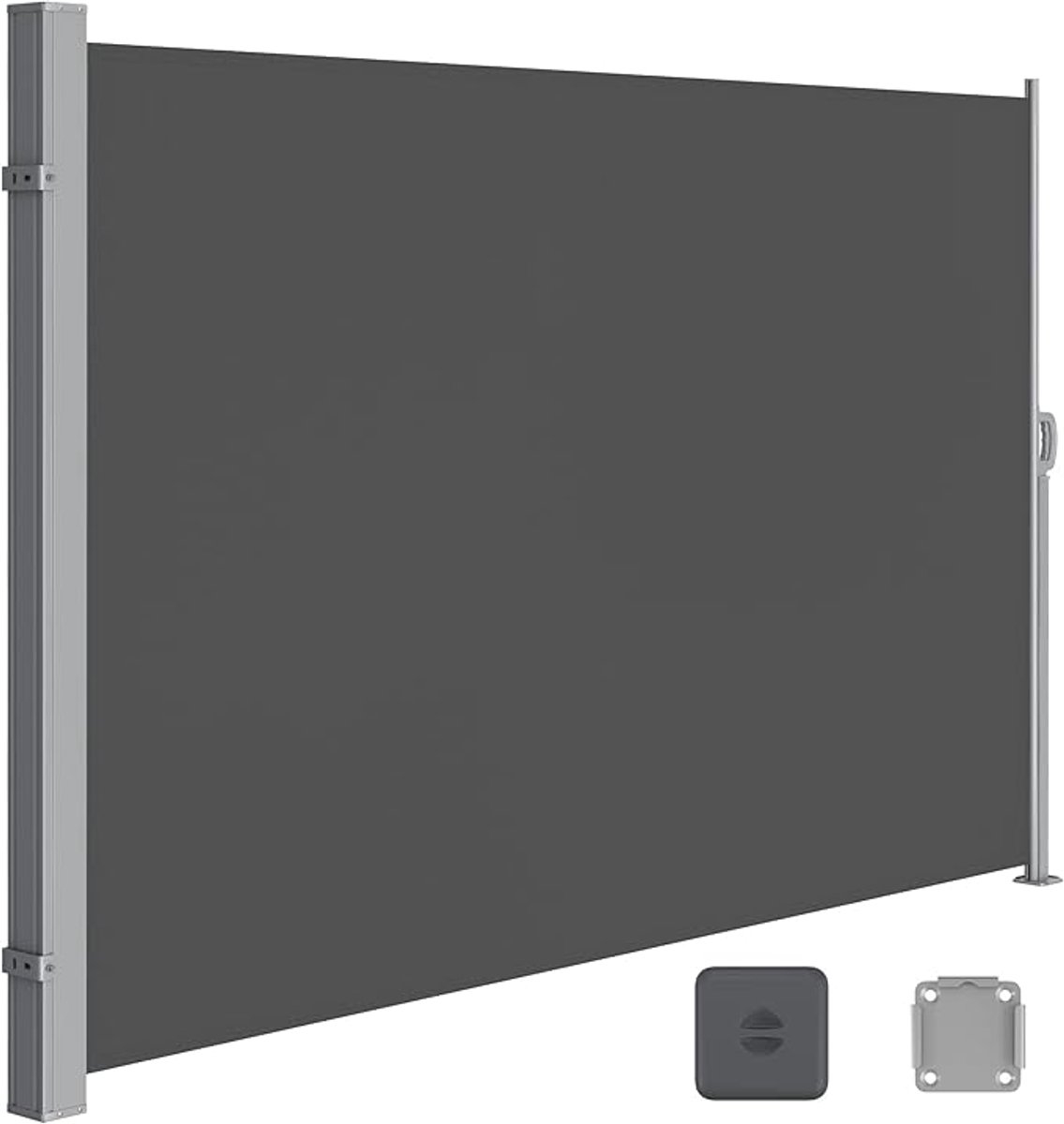 Privacyscherm - schaduwdoek horizontaal 180x400 cm - windscherm - antraciet - gsa584g01