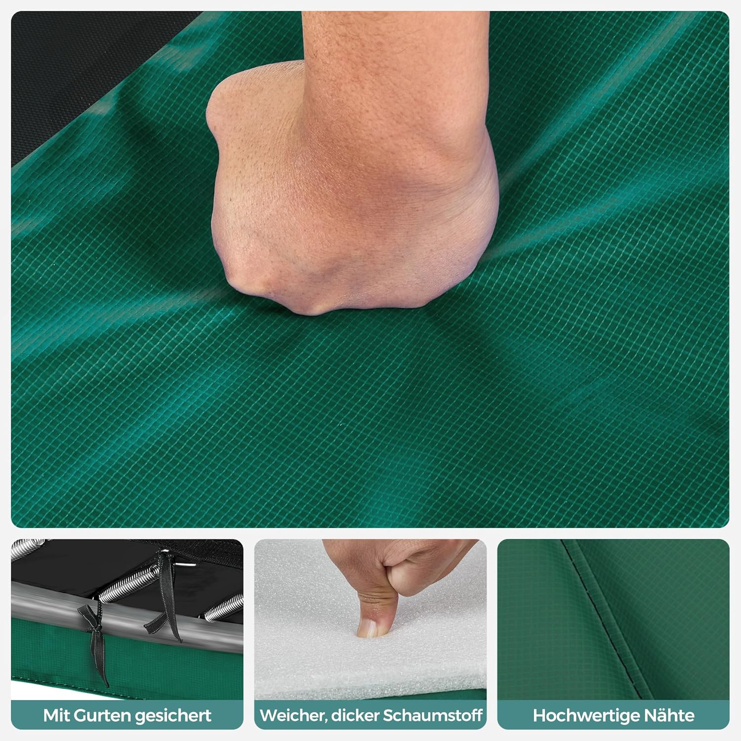 Randafdekking trampoline - groen - diameter Ø427 cm / 14 ft - voor trampoline - Afbeelding 7