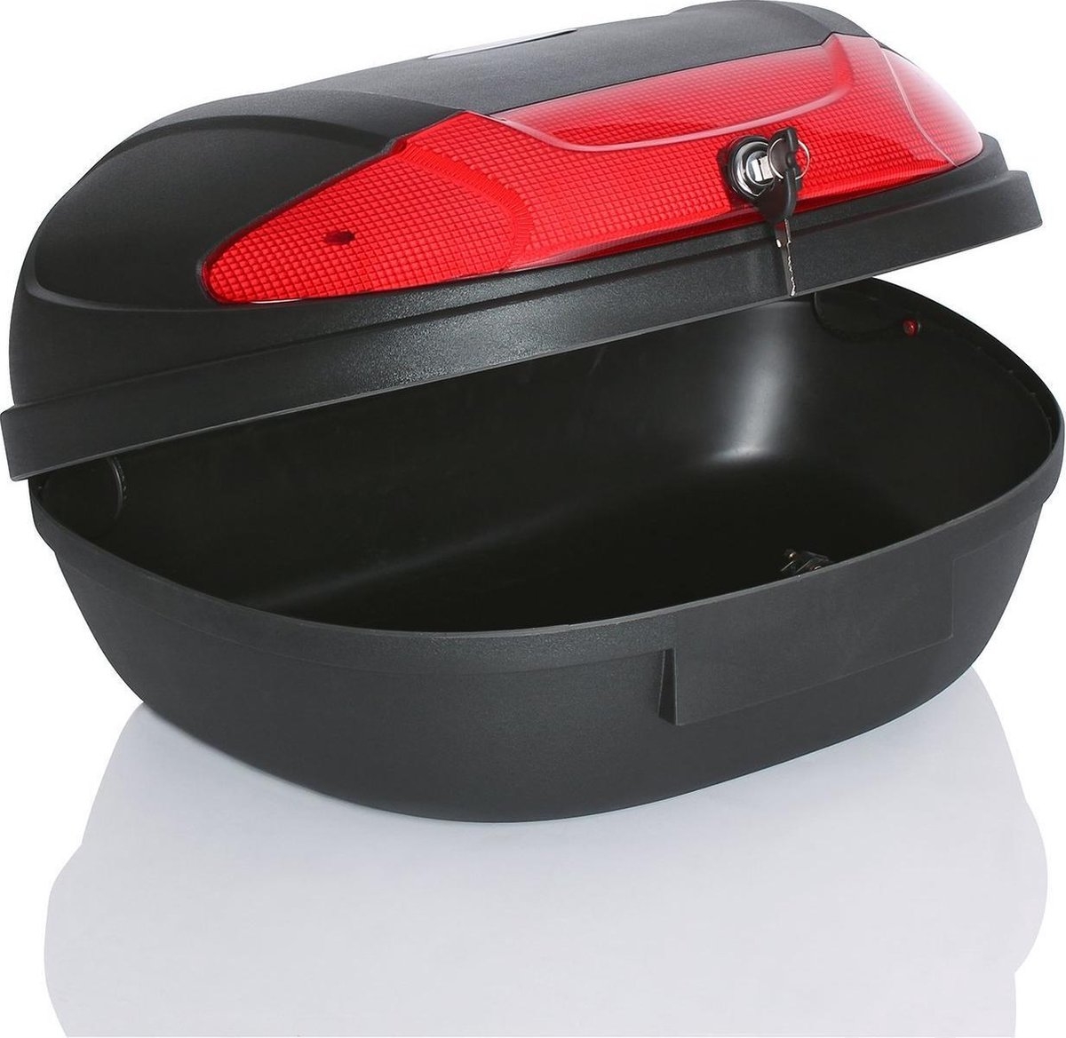 Topkoffer XXL - motorkoffer - helmkoffer - geschikt voor 2 helmen - 48 liter inhoud - voor scooters, moterfietsen, brommers en quads - afsluitbaar met twee sleutels - uitgerust met een snelmontage-systeem - Afbeelding 5