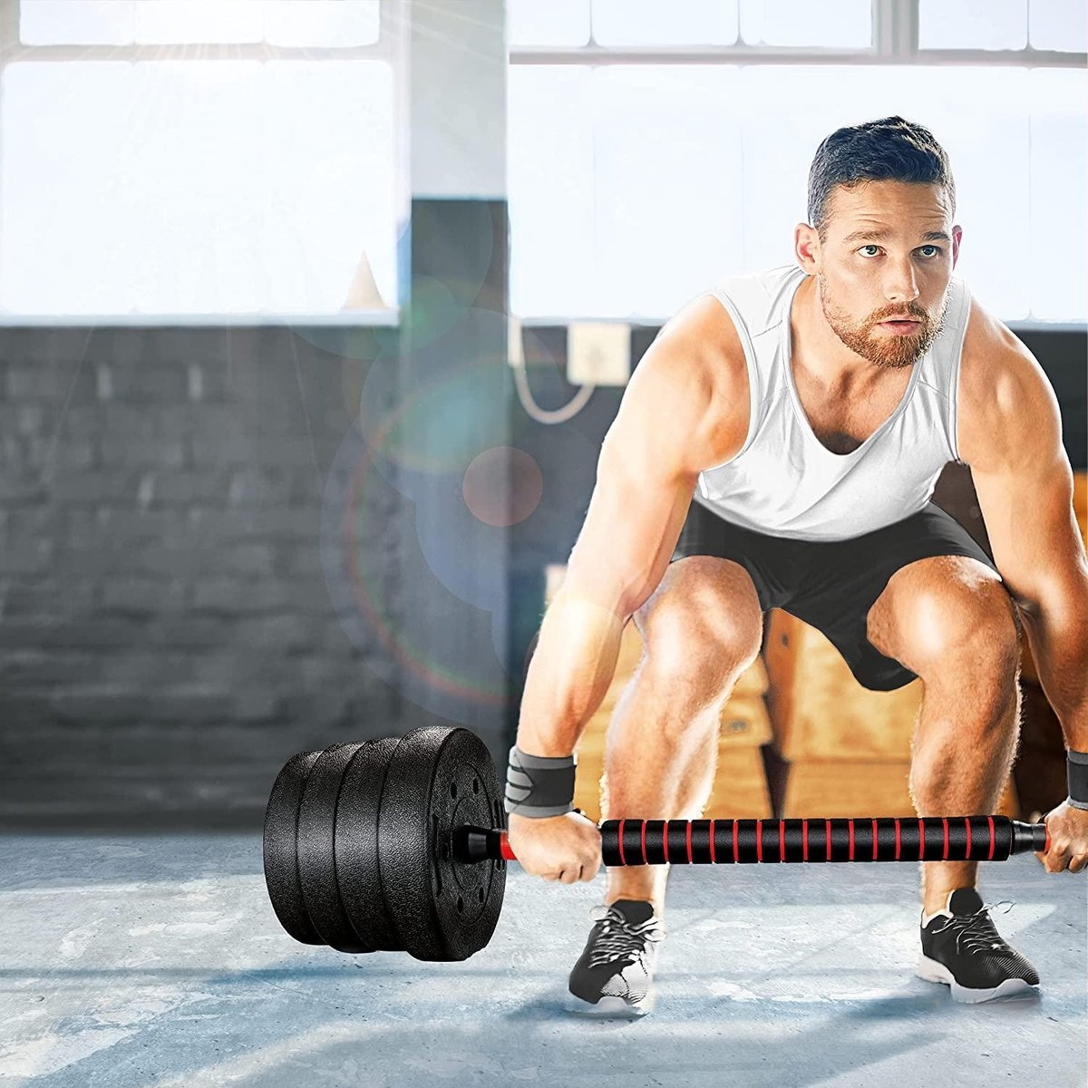 Dumbells set - Gewichten set - Halterset - Verstelbaar - 30 kg - Rood - Afbeelding 3