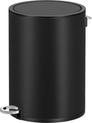 3 liter afvalbak - pedaalemmer - cosmeticaprullenbak - softclose deksel - plastic binnenbak - zwart - LTB011B01