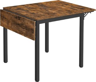 Eettafel - keukentafel - uitklapbaar - max 120 cm - voor 2-4 personen - zwart - KDT077B01