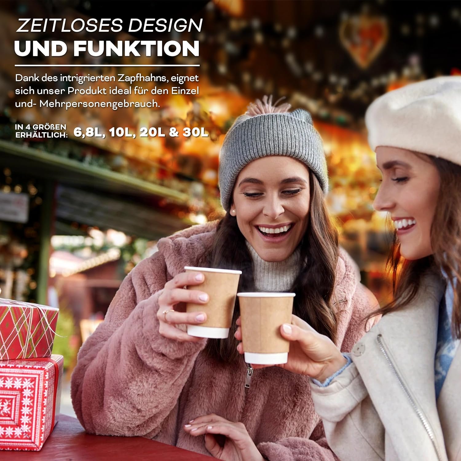 Gluhweinketel 6.8 Liter - heet water dispenser koffie / thee - met thermostaat - grijs - Afbeelding 4