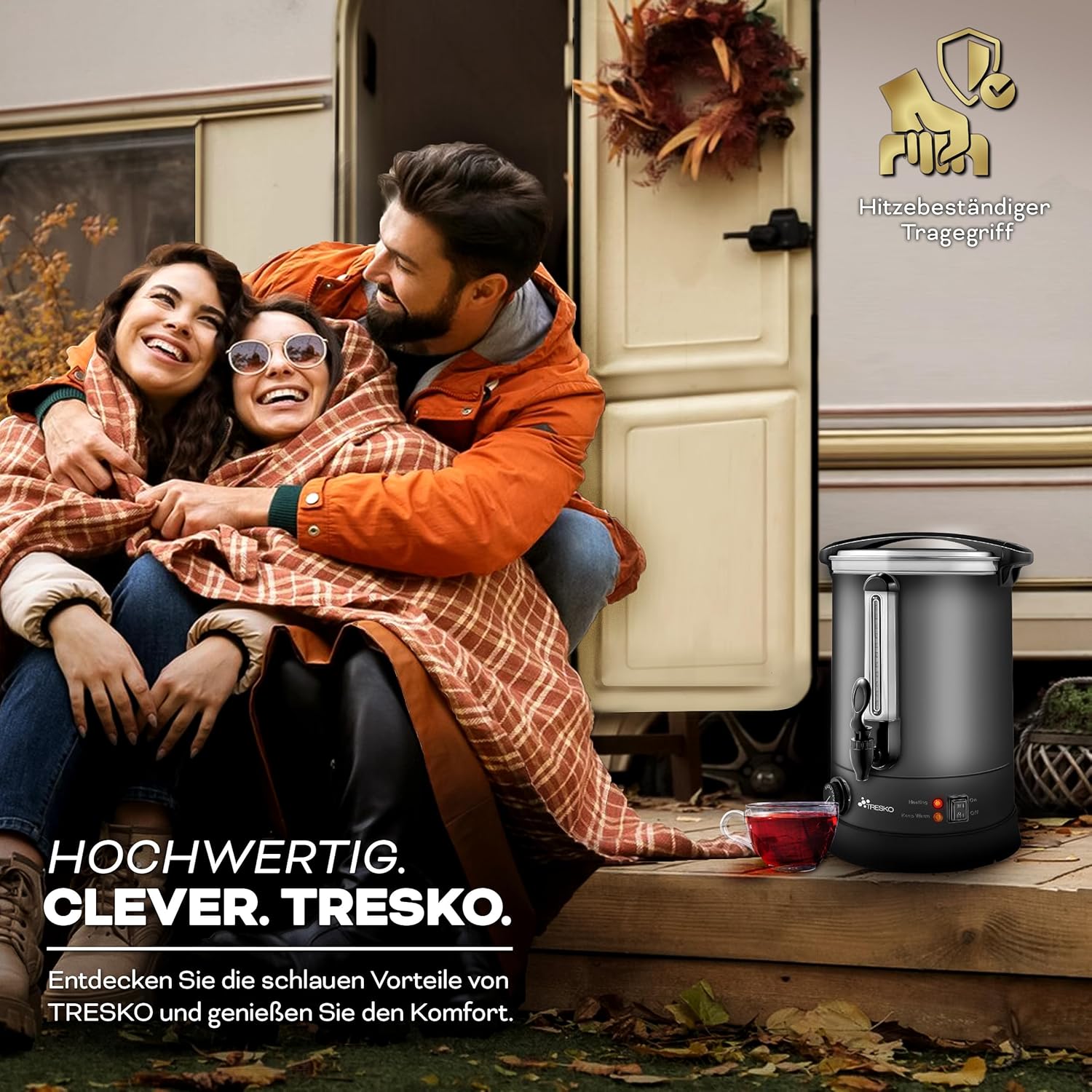 Gluhweinketel 6.8 Liter - heet water dispenser koffie / thee - met thermostaat - grijs - Afbeelding 6