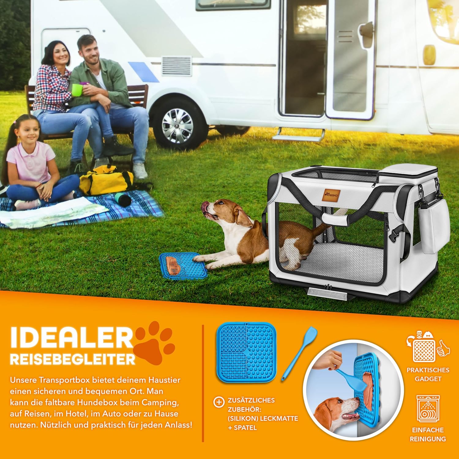Transportbox hond - reisbench - maat S - 50x34x34 cm - draagbaar hondenhok - opvouwbaar - grijs - Afbeelding 7