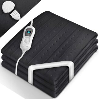 Verwarmde onderdeken 150x80cm - - elektrische deken - verwarmingsdeken - antraciet