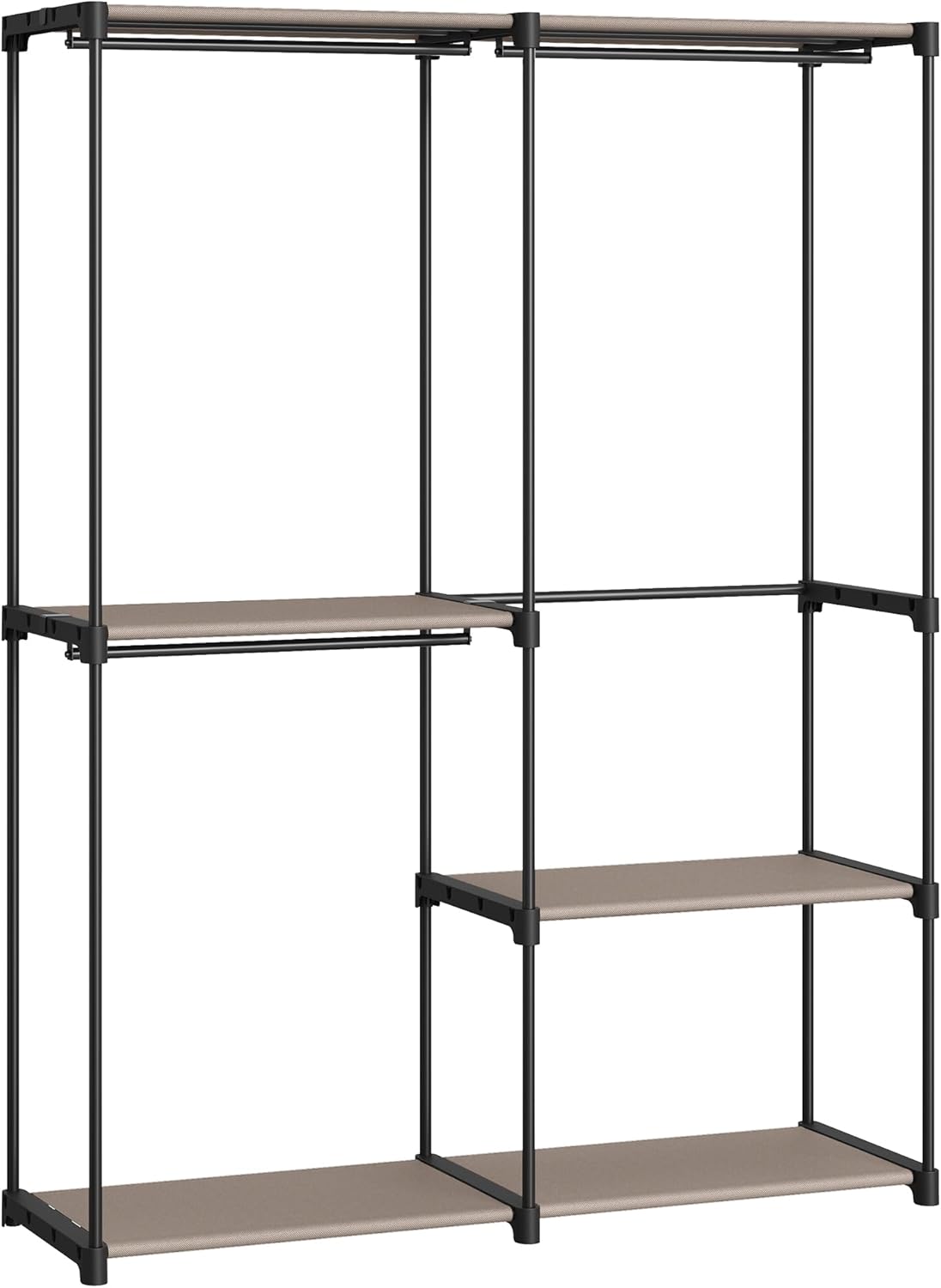 Open kledingkast - kledingrek - 43x138x182 cm - kapstokmeubel - zwart - RYG025R02 - Afbeelding 2