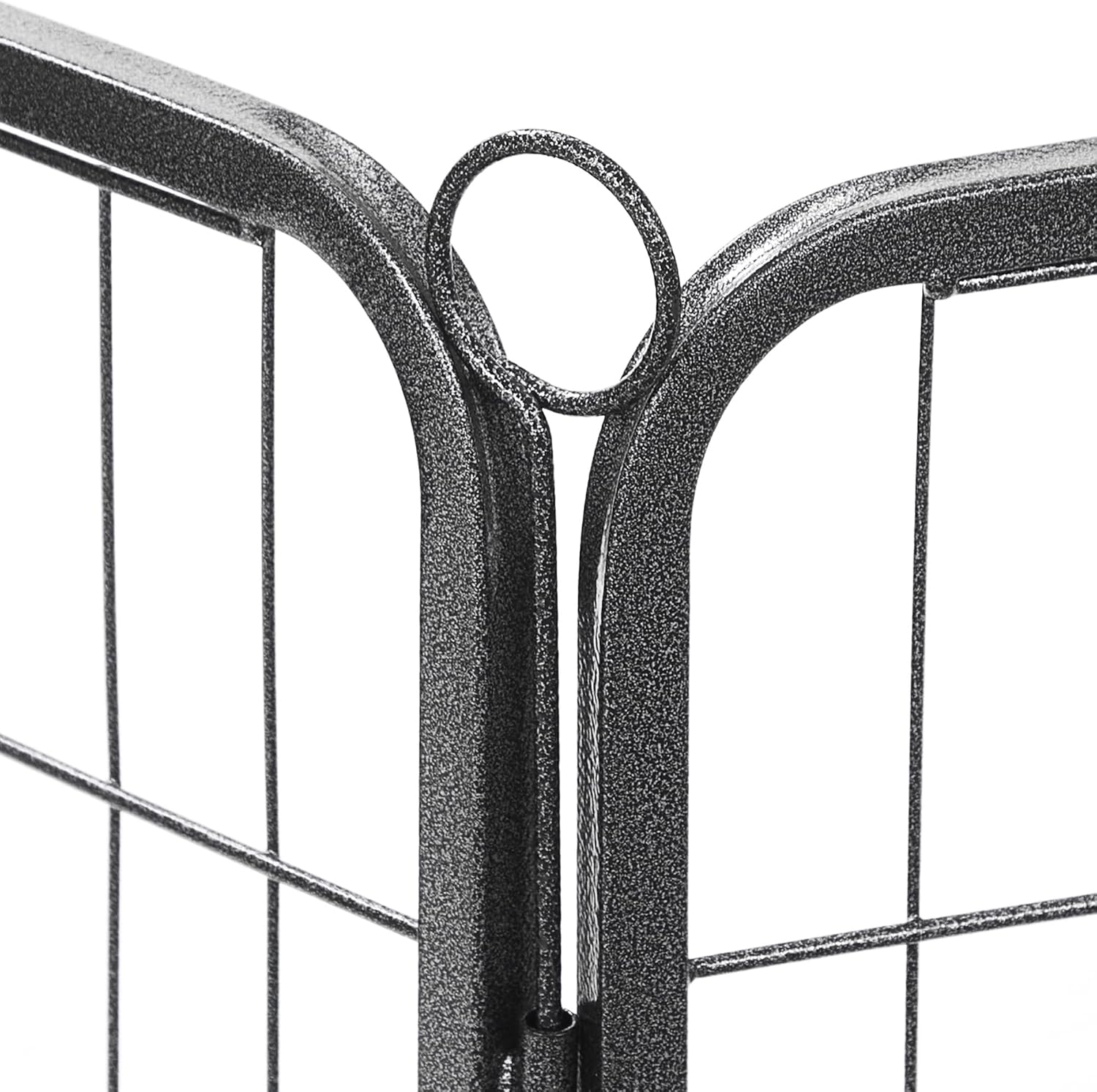 Puppyren - 120x80x70 cm - Hondenren - Hondenhek - - metaal - grijs - PPK04GY - Afbeelding 4