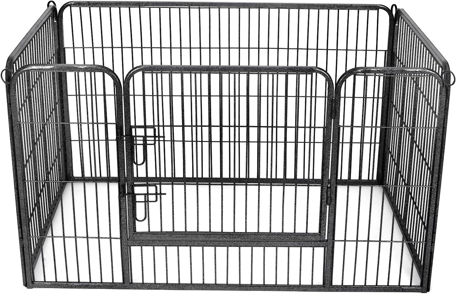 Puppyren - 120x80x70 cm - Hondenren - Hondenhek - - metaal - grijs - PPK04GY - Afbeelding 7