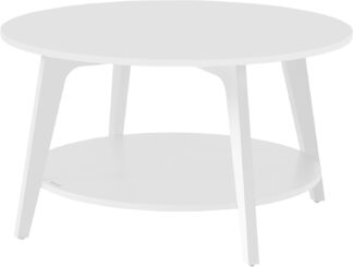 Salontafel - rond - wit - hoogte 45 cm - 80 cm Ø diameter - LCT243W14