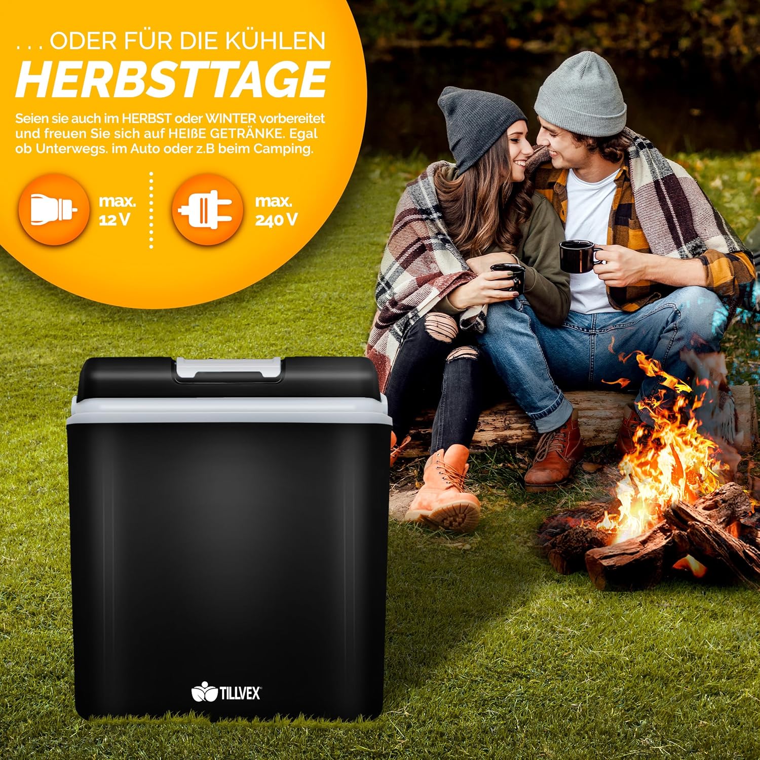 Tillvex Koelbox 24 liter - koelkastje voor auto en camping - koelt en verwarmt - zwart - Afbeelding 5