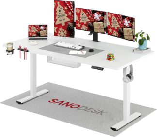 Elektrisch onderstel zit sta bureau - hoogte verstelbaar 73.5 t/m 118 cm - - max 180x80 blaf - memory functie - wit - metaal