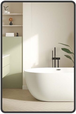 Wandspiegel – Rechthoekig – 91x61 cm - Aluminium frame - LWM010BD01