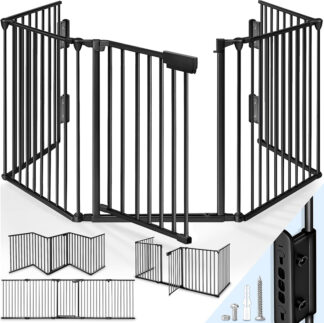 Haardbescherming - veiligheidshek - 180 cm - kinderbox- haardscherm- veiligheidshek haard - zwart