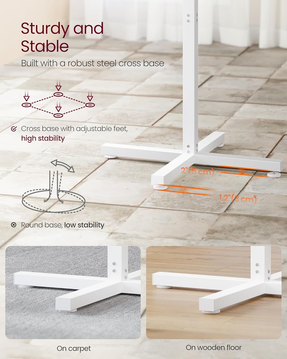 Bartafel - statafel - diameter 60 cm - wit blad - stalen frame - hoogte 105 cm - Afbeelding 3