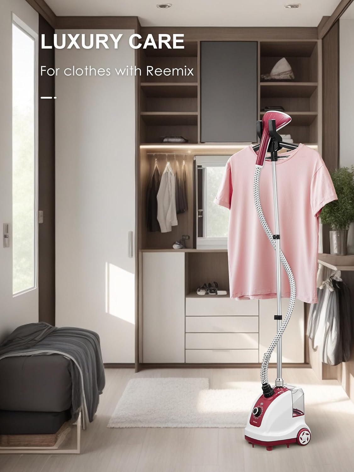 Verticale stoomreiniger - stoomapparaat - 1950 W - constante stoom - 11 stoomfuncties - 1,35 liter waterreservoir - in 10 seconden snel voorverwarmen - verticale stoomkoker - Afbeelding 5