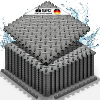 Zwembadmat 12 stuks - ondermat voor zwembad / tuinzembadje - 38.5x38.5 per tafel - 12 tegels - zwembadonderlaag - Bodembescherming - warmte-isolerend - antraciete