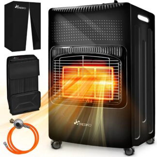 Gaskachel - max 4200 watt - incl. gasdrukregelaar en gasslang - 3 niveaus - voor butaan- of propaangasflessen tot 15 kg