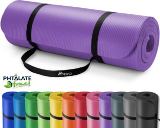 Yoga mat lila - 190x100x1,5 cm - dikke mat - fitnessmat - mat voor pilates, aerobics