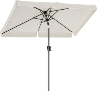 Staande parasol 300x200 cm - rechthoek - balkonparasol - voor balkon UPF 50+ - kantelbaar - GPU058M01