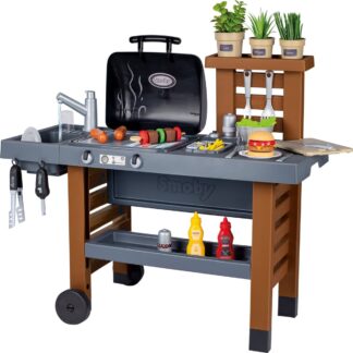 Smoby Buitenkeuken - Speelkeuken - speelgoed bbq / barbecue - 84 cm - met accessoires