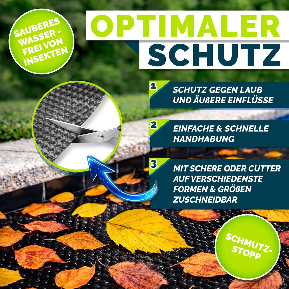 Premium zwembadzeil / afdekzeil - diameter 400 cm - warmtezeil zwembad verwarming - op maat te snijden, zonnezeil, zwembadverwarming, zwembadzonnezeil voor waterverwarming - kwaliteit 400 µm, - Afbeelding 11