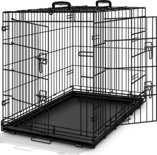 Bench - hondenkooi XXL - 122 x 74,5 x 80,5 cm - metaal - opvouwbaar met 2 deuren - transportkooi auto - hondenbox met bodemschaal
