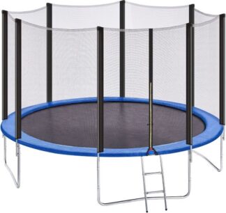 Songmics - Veiligheidsnet voor trampoline - diameter 305 cm - zwart - STN10FT