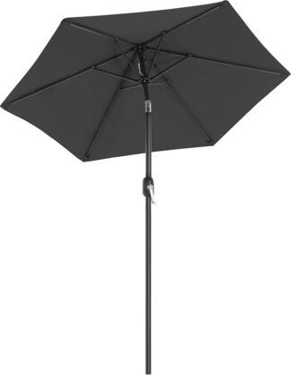 Staande parasol - diameter 200 cm - tuinparasol - UV-bescherming tot UPF 50+ knikbaar - grijs GPU202G