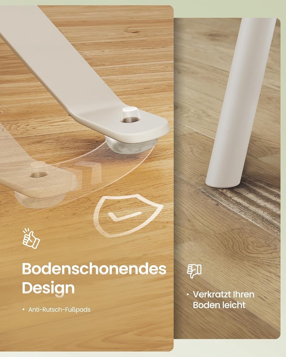 Balkonset - tuinset voor balkon en tuin - 3-delig - opvouwbaar - 1 tafel met 2 stoelen - terrasmeubelen- metaal - cappuccino beige - GGF036LZ - Afbeelding 7
