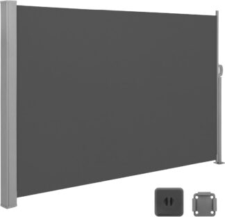 Zijluifel - uittrekbaar 160 x 300 cm - privacyscherm - zonwering horizontaal - antraciet - GSA160T