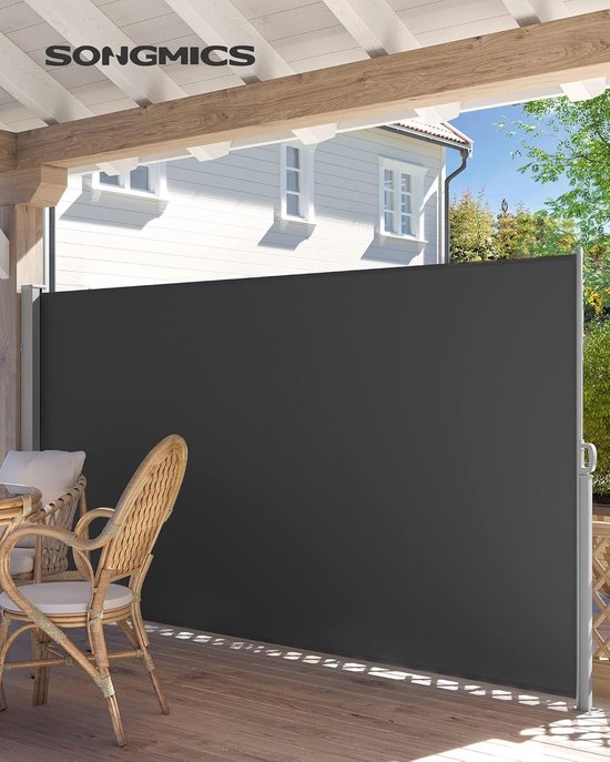 Zijluifel - uittrekbaar 160 x 300 cm - privacyscherm - zonwering horizontaal - antraciet - GSA160T - Afbeelding 9