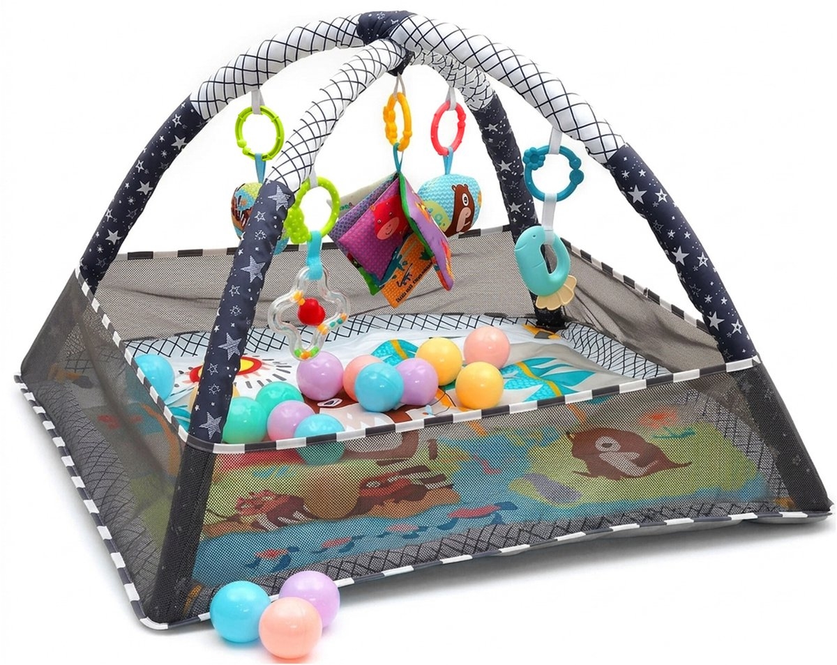 Speelboog - activity gym - baby speelmat - meerkleurig - 80x55x80 cm - met hangspeeltjes