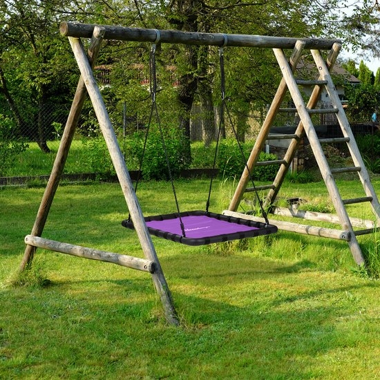 Schommel - nestschommel - XL schommel - 77 x 103 cm - kinderen - volwassenen - verstelbaar - tot 100 kg - Afbeelding 6